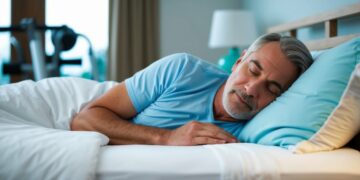 man over 50 years old sleeping