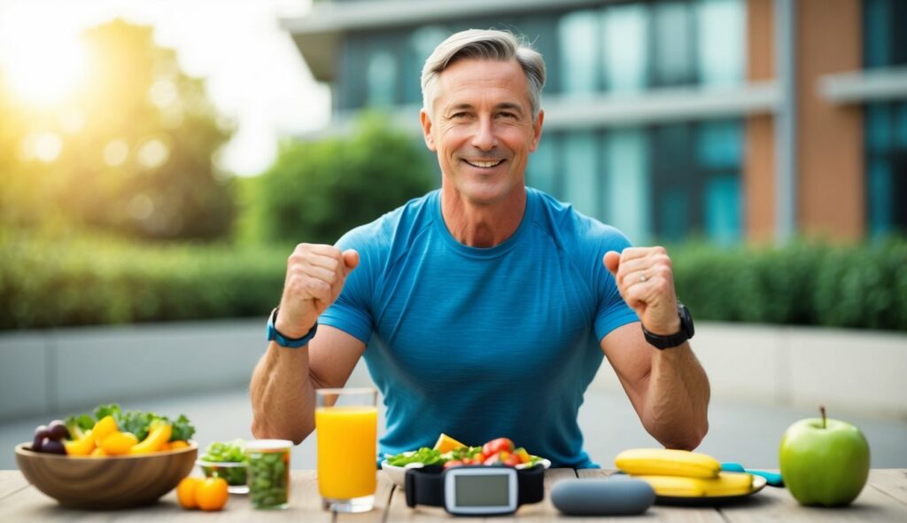 50 year old man eating right to look after his heart