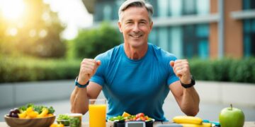 50 year old man eating right to look after his heart