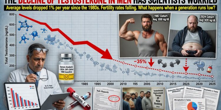 scientists are increasingly worried about the decline of testosterone