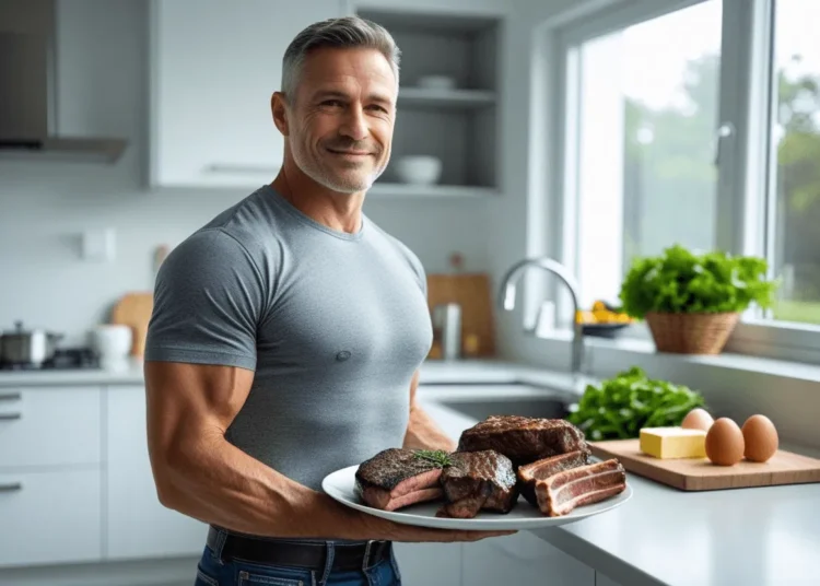 man preparing a carnivore dinner