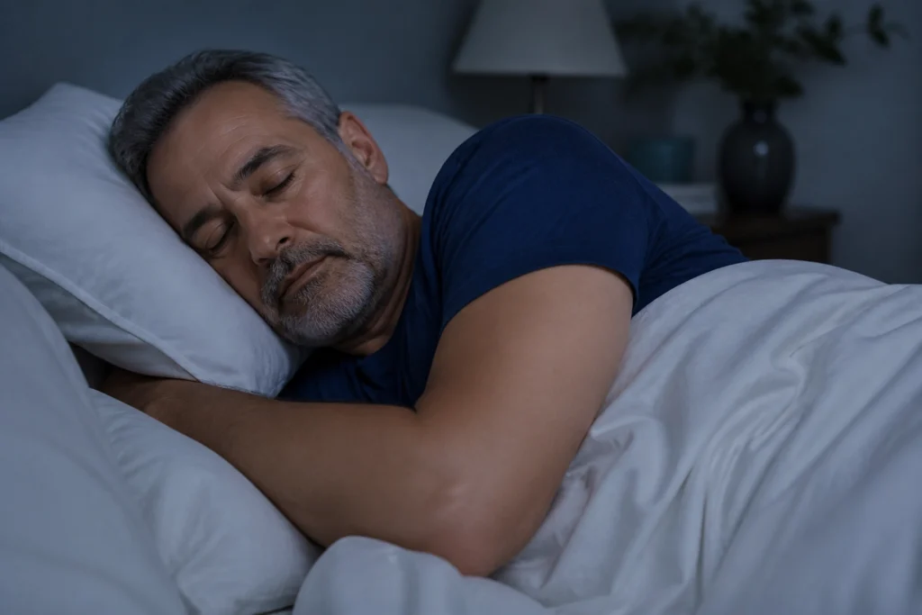 a man who's fast asleep
