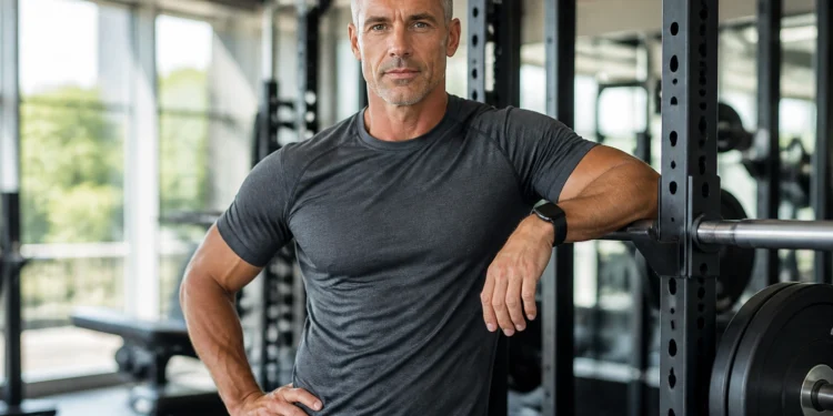 a guy in his home gym